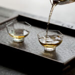 Japanese Style Hexagonal Glass Tea Cup - Image 4