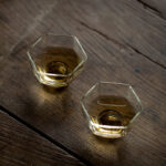 Japanese Style Hexagonal Glass Tea Cup