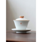 Hulu Happiness White Porcelain Gaiwan