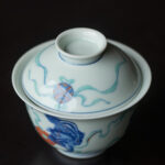 Antique Style Lion Dog Porcelain Gaiwan - Image 4