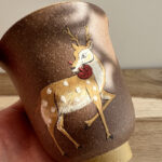 Handpainted Deer Zisha Duan Ni Clay Teacup - Image 3